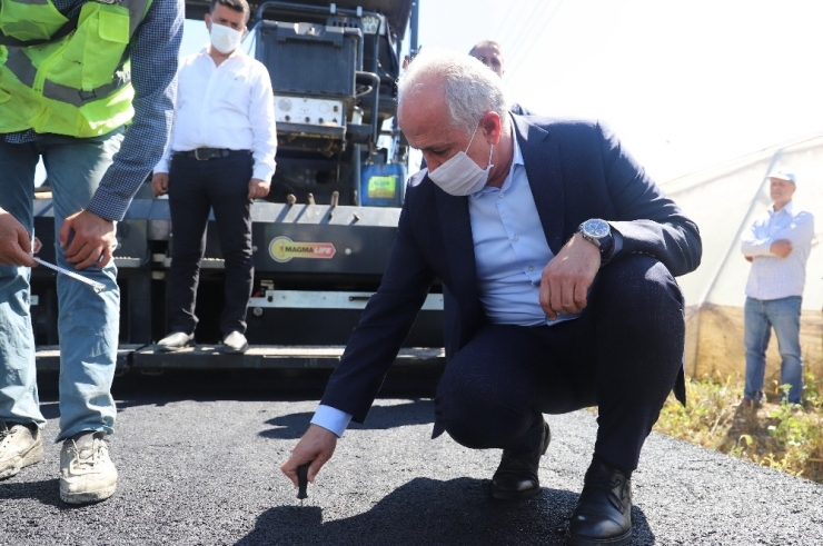 Başkan Gültak, Asfalt Çalışmalarını Denetledi