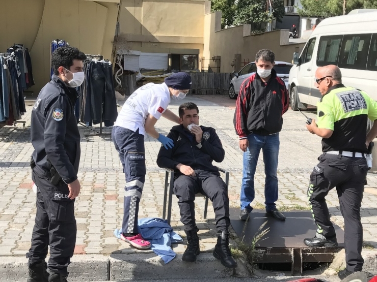 Alanya’da 2 Motosiklet Çarpıştı: 1’i Polis 2 Yaralı