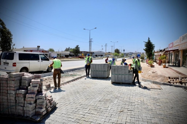 Aydın Bşb, Didim’de Kaldırım Çalışması Başlattı