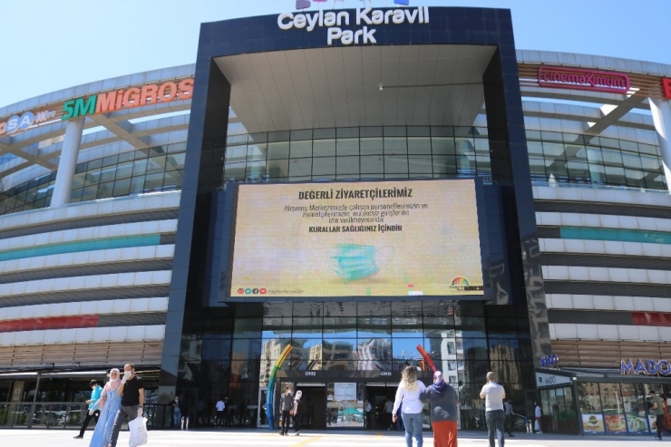 Ceylan Karavil Park Avm, 50 Gün Sonra Ziyaretçilerine Kapılarını Açtı