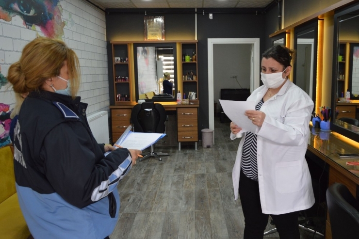 Havza’da Berber Ve Kuaförler Denetlendi