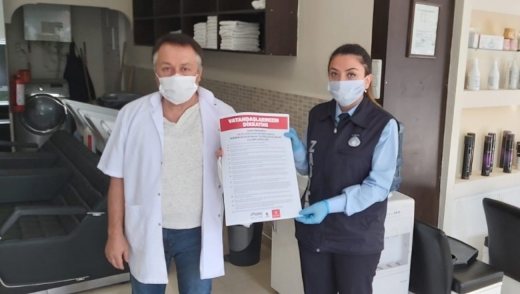 Gebze’de Berber Ve Kuaförler Denetleniyor