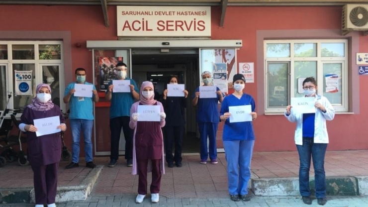 Saruhanlı’nın Sağlık Neferlerinden Klipli Mesaj