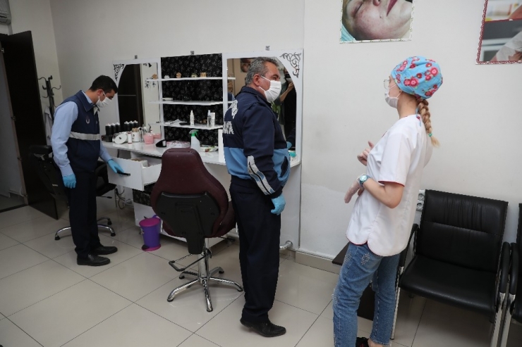 Merkezefendi’de Berber Ve Kuaför Salonlarına Zabıta Denetimi