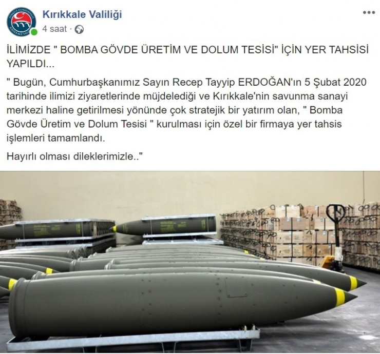 Cumhurbaşkanı Erdoğan Duyurmuştu: Bomba Üretim Ve Dolum Tesisi İçin İlk Adım Atıldı