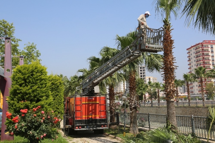 Erdemli’de Sahil Bandı Ve Parklar Yaza Hazırlanıyor