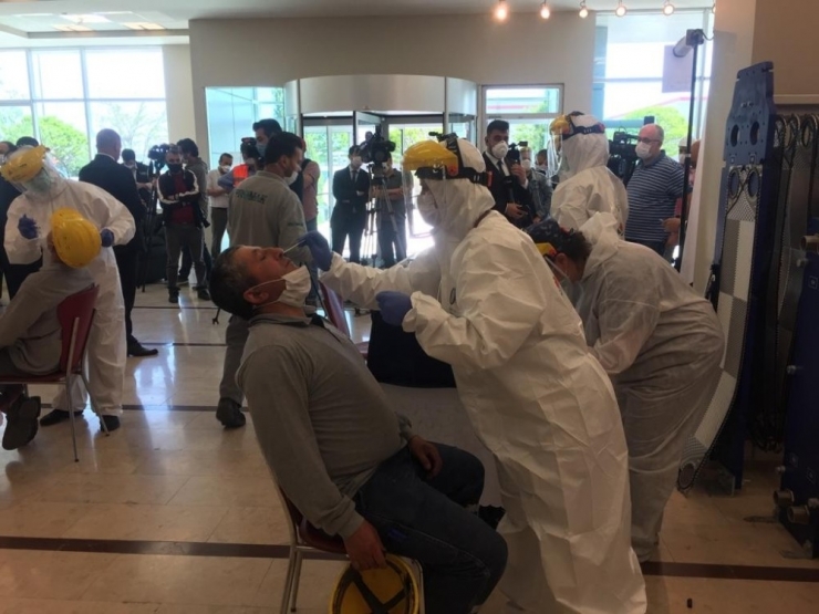 Sanayi Çalışanlarına Ücretsiz Covid-19 Testi Yapılmaya Başlandı