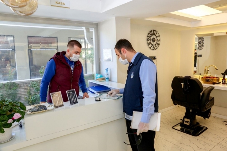 Meram’da Berber Ve Kuaförlere Denetim