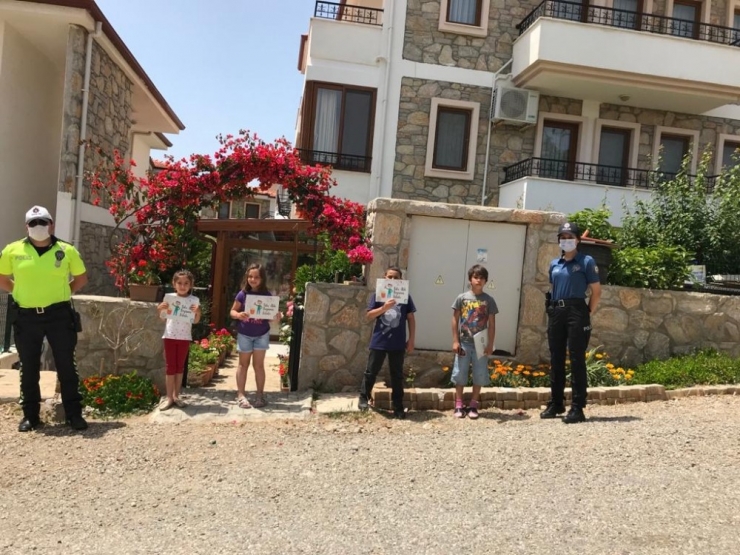 Datça Emniyeti Çocukları Sevindirdi